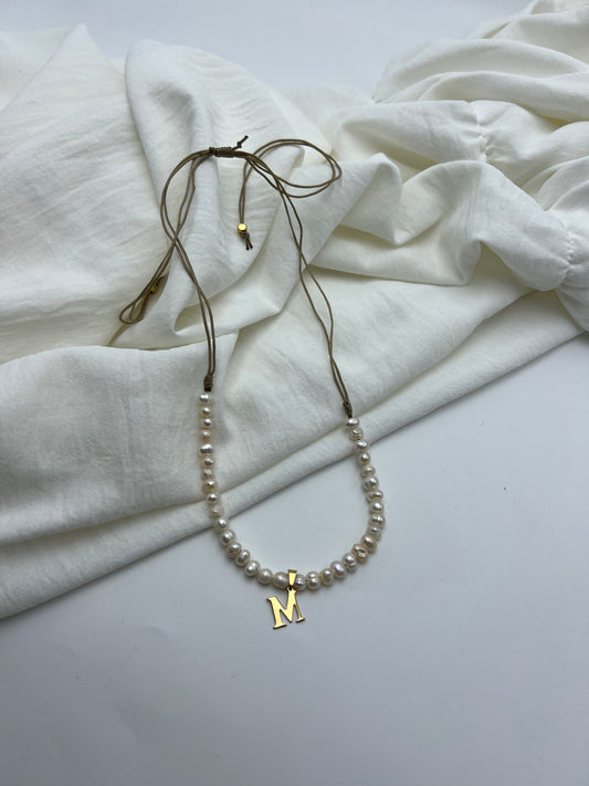 Initial Pearl Pendant