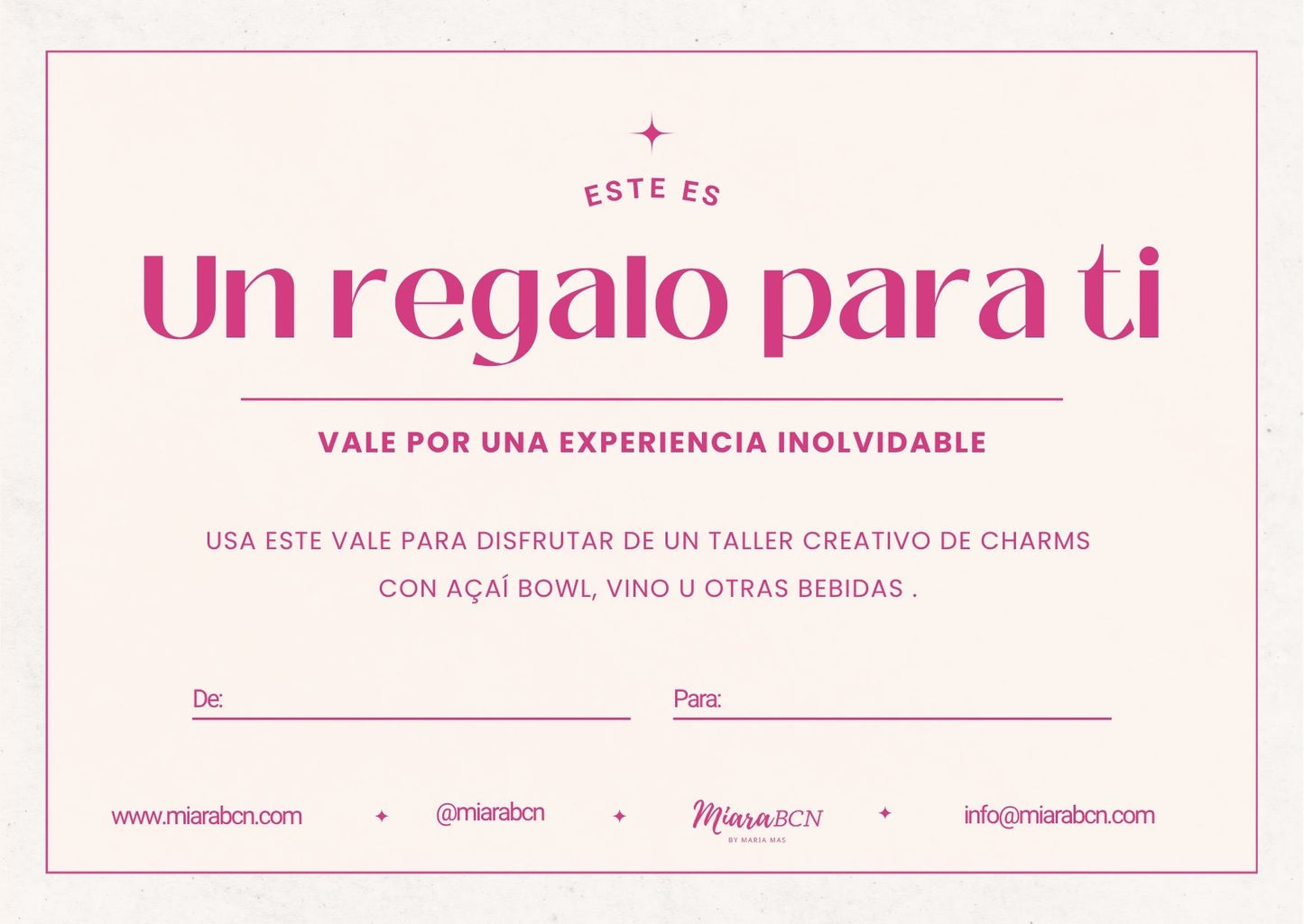 Tarjeta regalo Miara BCN